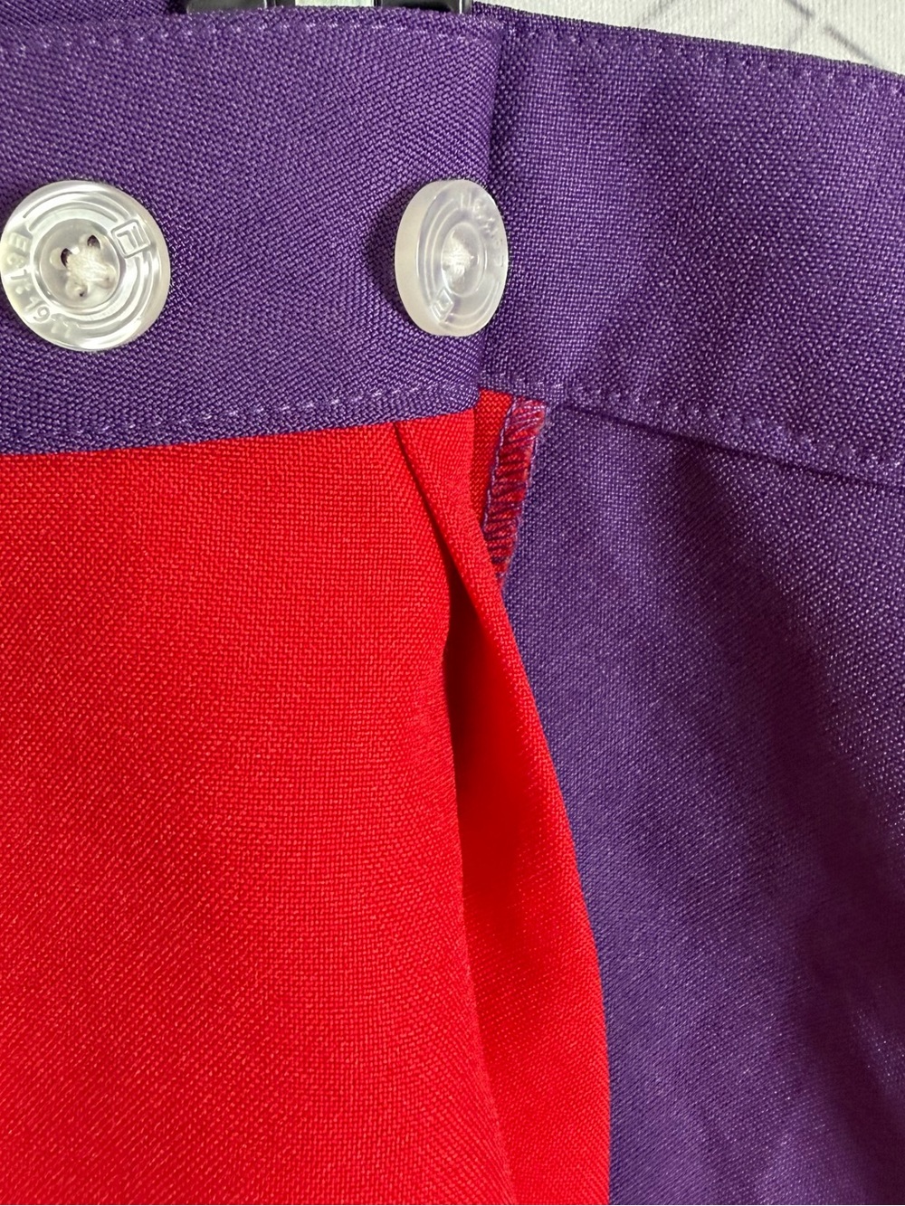Fila Women’s S Red Purple Colorblock Pleated Tennis Skirt Athletic Retro Y2K - Picture 5 of 8